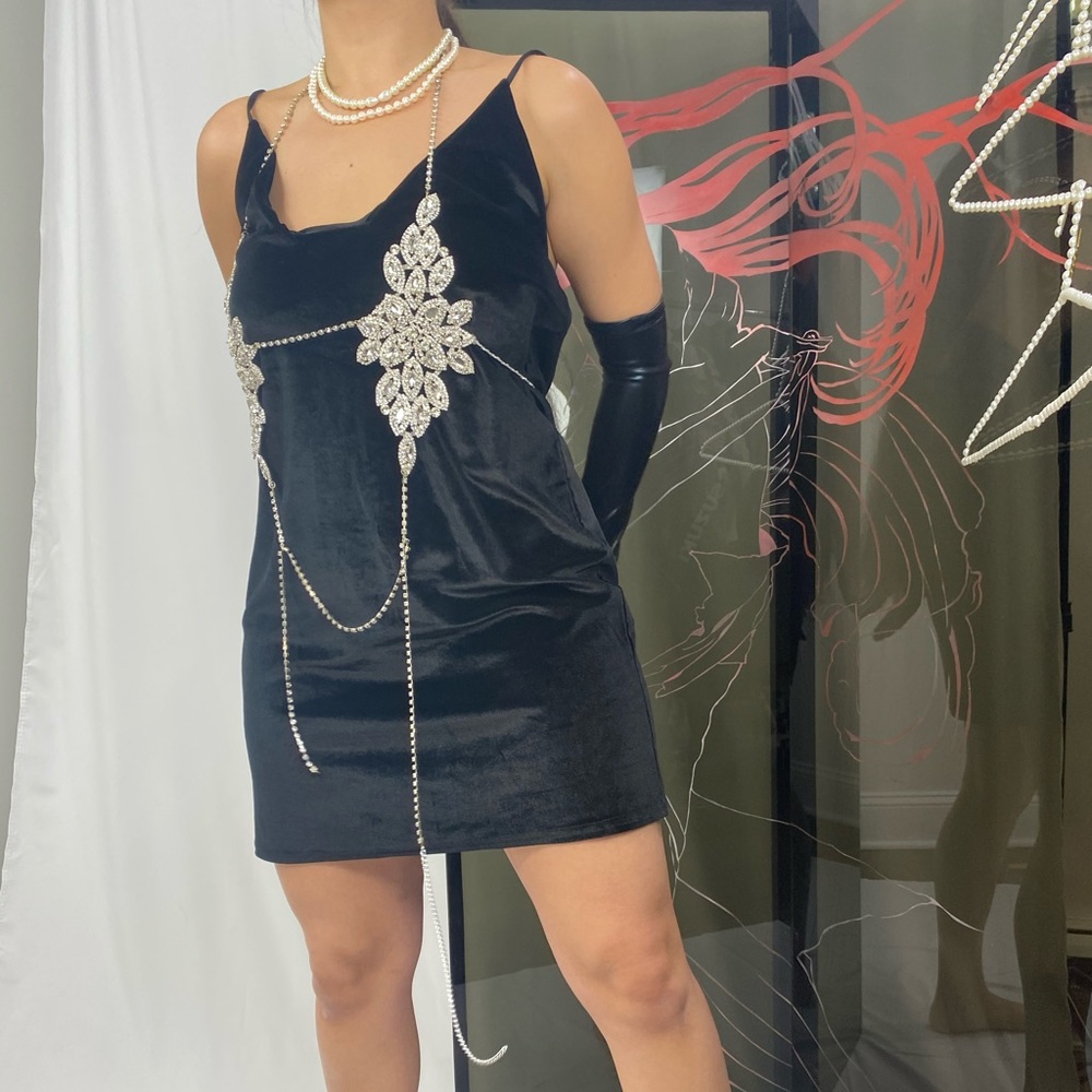 black velvet dress
